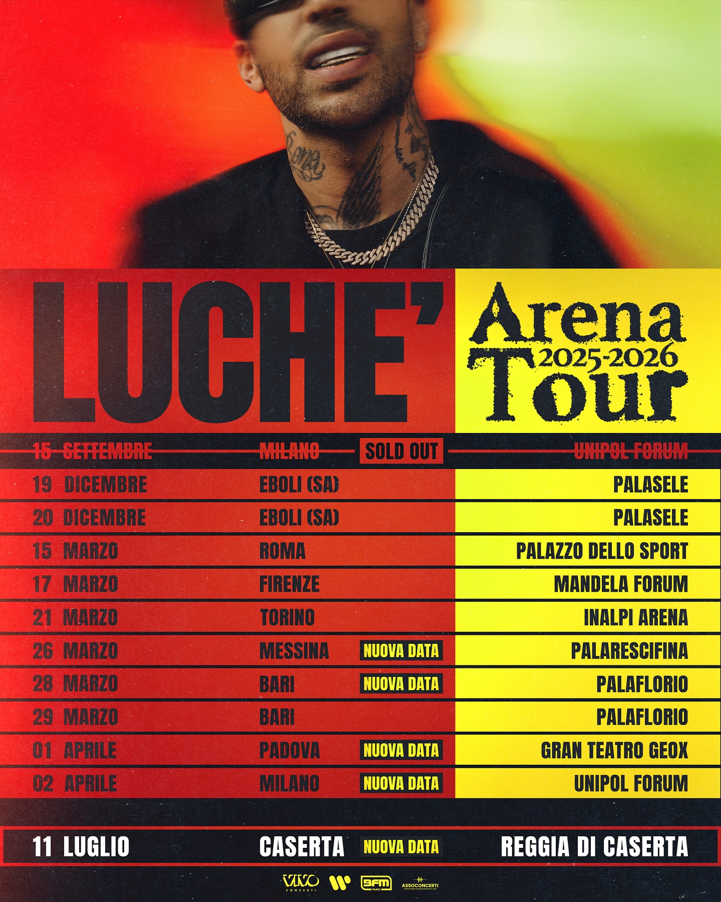 Luchè Tour Palasport Tour Poster 2025/26